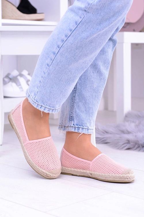 Damskie Różowe Dziurkowane Espadryle Asumi