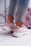 Sportowe Damskie Buty Różowo Białe Szantal