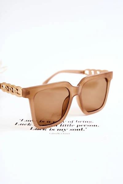 Modne Okulary Przeciwsłoneczne V120043 Nude