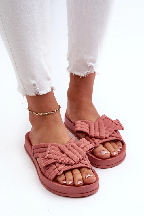 Pachnące Klapki Damskie Na Płaskiej Podeszwie ZAXY LL285097 Brudny Róż