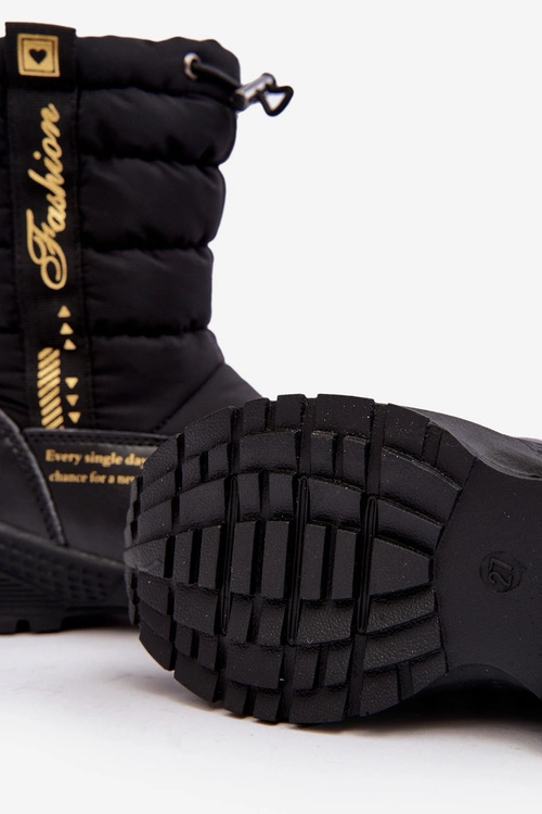 Dziecięce Śniegowce Ocieplane Wełną Na Suwak Czarne Delhi