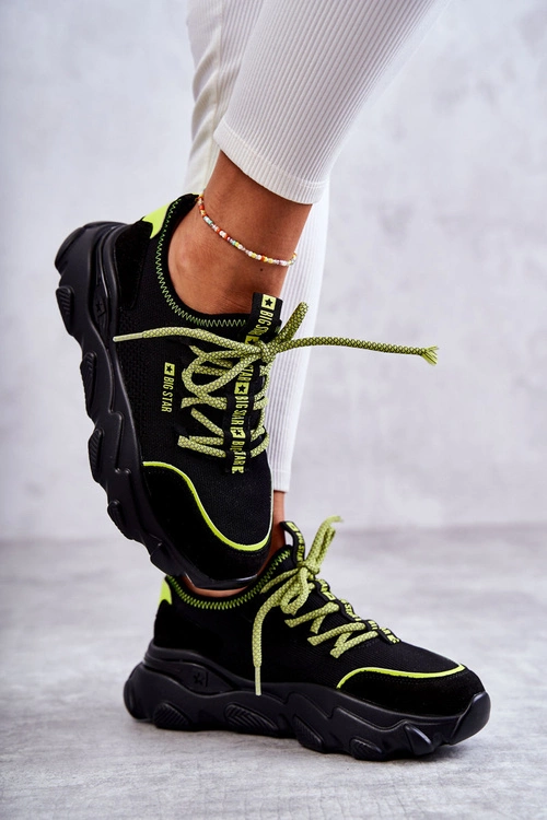 Damskie Sneakersy Memory Foam System Big Star KK274028 Czarne