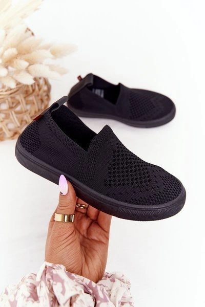 Dziecięce Wsuwane Tenisówki Slip-On Big Star HH374107 Czarne