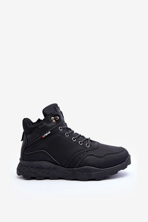 Męskie Ocieplane Buty Trekkingowe Czarne Daviana