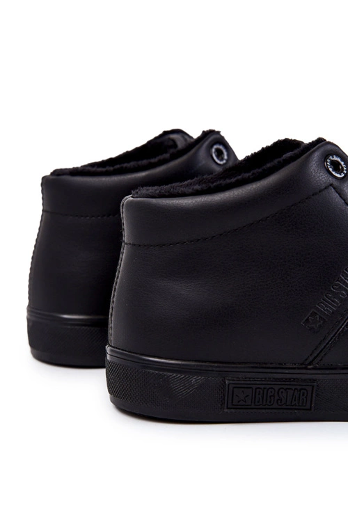 Męskie Klasyczne Skórzane Trampki Big Star KK174348 Czarne