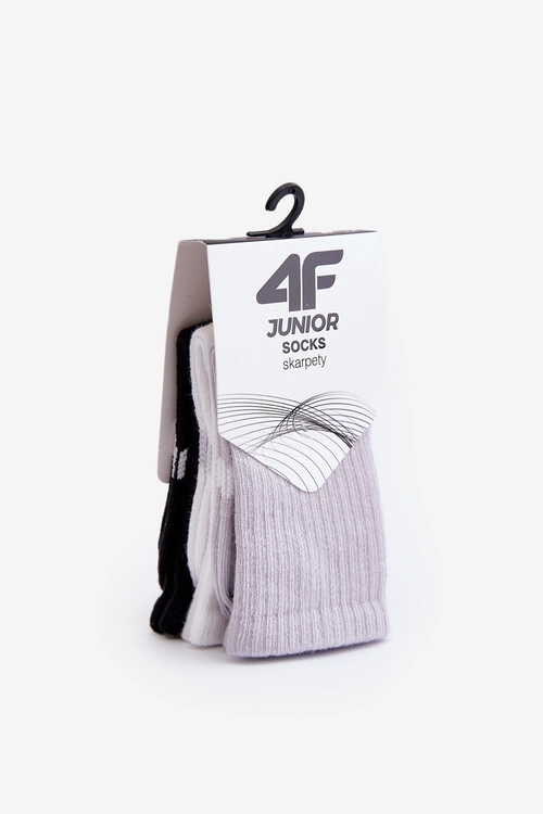 Skarpety 4F Dziewczęce Casual 3-PACK 4FJWAW23USOCF229-90S Multikolor