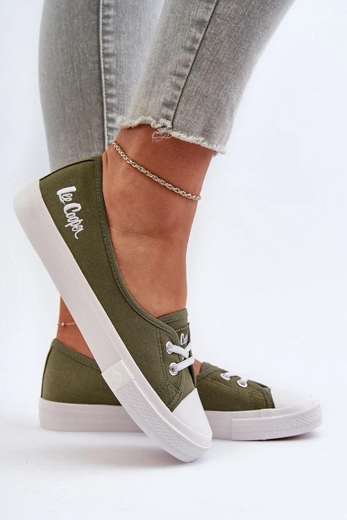 Tenisówki Trampki Damskie Lee Cooper LCW-24-31-2729 Zielone