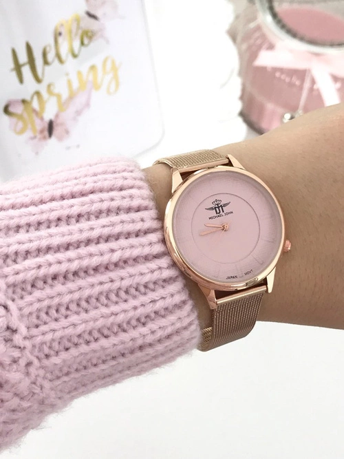 Damski Zegarek Michael John Sceptre Różowa Tarcza