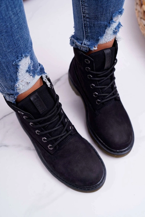 Damskie Botki Trapery Big Star Czarne EE274014