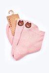 Dziewczęce Skarpetki Bawełniane Z Misiem COSAS Różowe