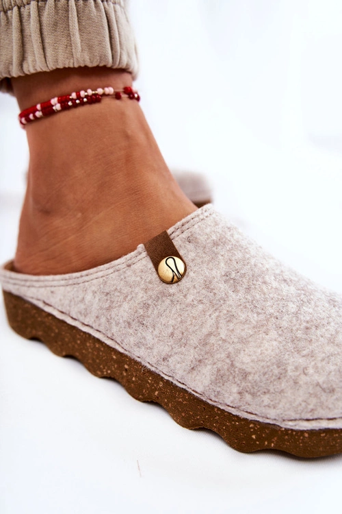 Domowe Papcie Klapki Profilaktyczne Inblu DK-08-002 Beżowe