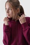 Bluza Damska Dresowa Z Kapturem Rozpinana Bawełniana 4F Fioletowa 4FWMM00TSWSF1467-51S