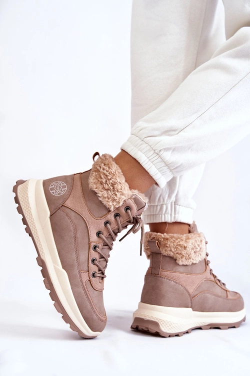 Ocieplane Botki Trapery Lee Cooper LCJ-22-44-1363 Różowe