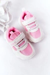 Dziecięce Sportowe Buty Sneakersy Biało-Różowe Sugar