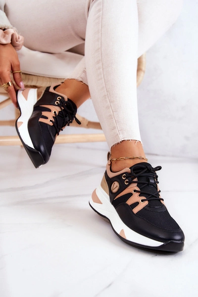 Sportowe Buty Sneakersy Czarne Imperio