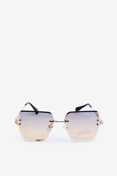 Damskie Okulary Przeciwsłoneczne Z Cieniowanymi Szkiełkami UV400 Złote