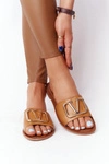 Damskie Klasyczne Klapki Camel Vicky