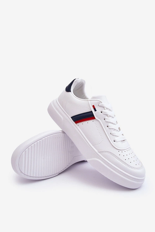 Męskie Klasyczne Buty Sportowe Biało-Granatowe Enrique