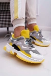 Sportowe Damskie Buty Kolorowe Wstawki Żółte Colored