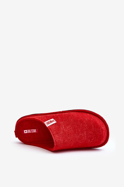 Klasyczne Damskie Papcie Big Star KK276012 Czerwone