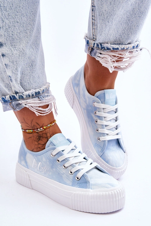 Trampki Na Platformie Lee Cooper LCW-23-31-1782L Niebieskie