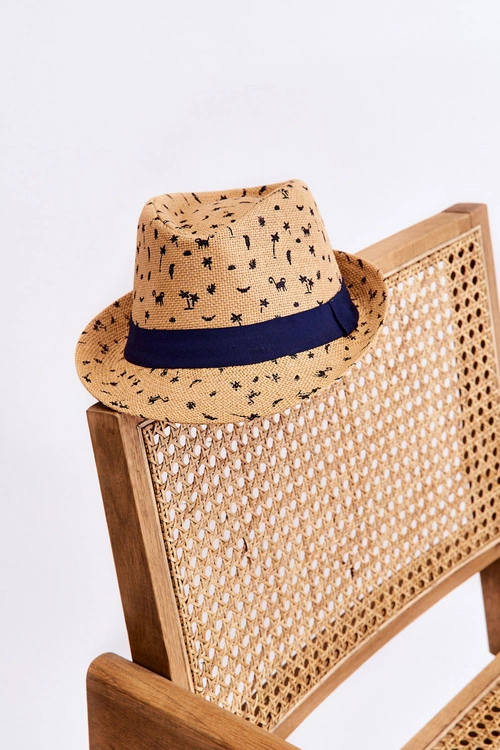 Dziecięcy Kapelusz W Palmy I Zwierzątka Beżowy