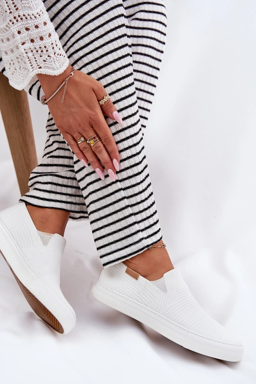 Trampki Damskie Slip-On Big Star RR274717 Białe