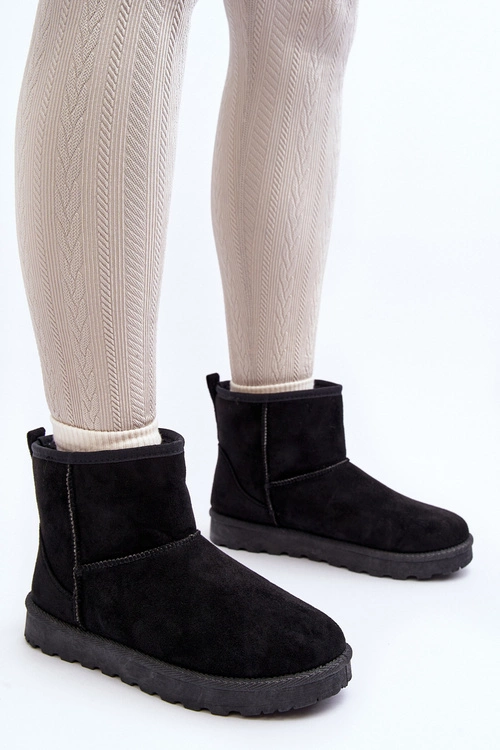 Śniegowce Damskie Eko Zamszowe Czarne Enranta