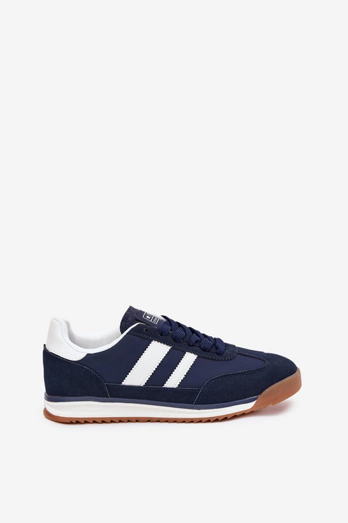 Buty Sportowe Sneakersy Męskie Granatowe Sivara