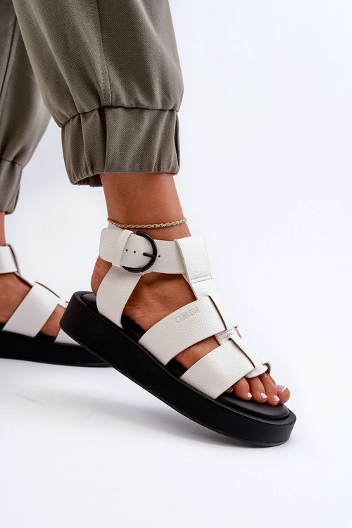 Damskie Sandały Big Star NN274072 Białe