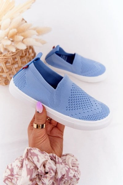 Dziecięce Wsuwane Tenisówki Slip-On Big Star HH374108 Niebieskie