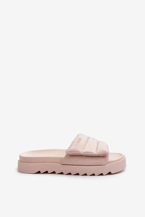 Damskie Klapki Na Platformie Big Star NN274773 Beżowe