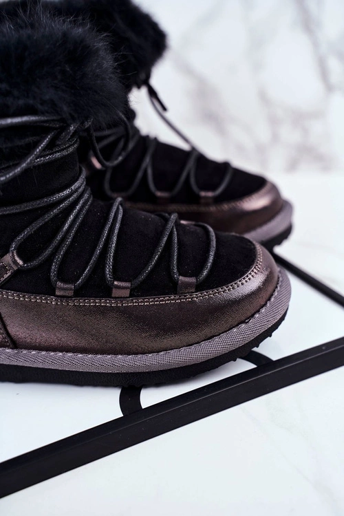 Dziecięce Botki Śniegowce Big Star Czarne GG374083