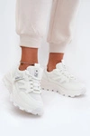 Buty Sportowe Sneakersy Damskie Na Grubej Podeszwie Białe Prononice