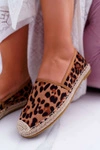 Espadryle Damskie Wsuwane Zamszowe Leopard Jungle