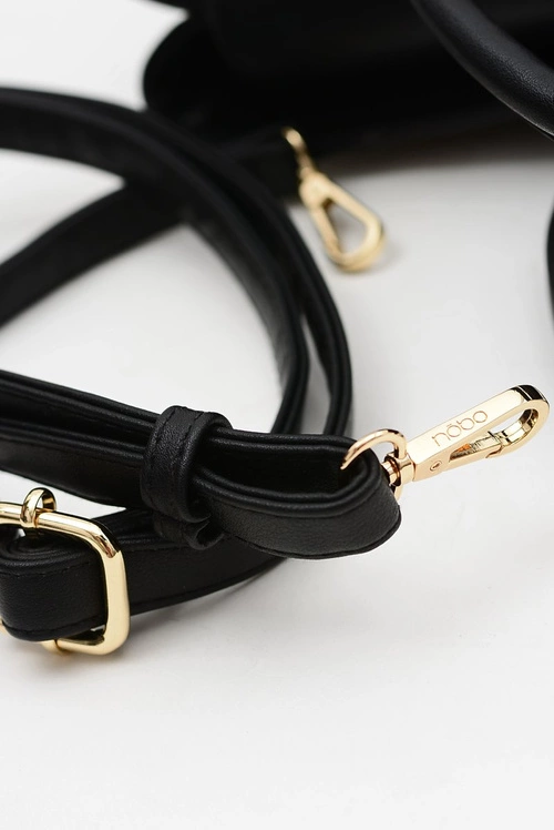 Nobo Damska Duża Czarna Torebka Aktówka Skóra Węża