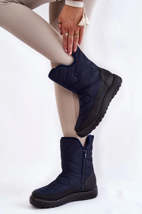 Wysokie Ocieplane Śniegowce Granatowe Winessa