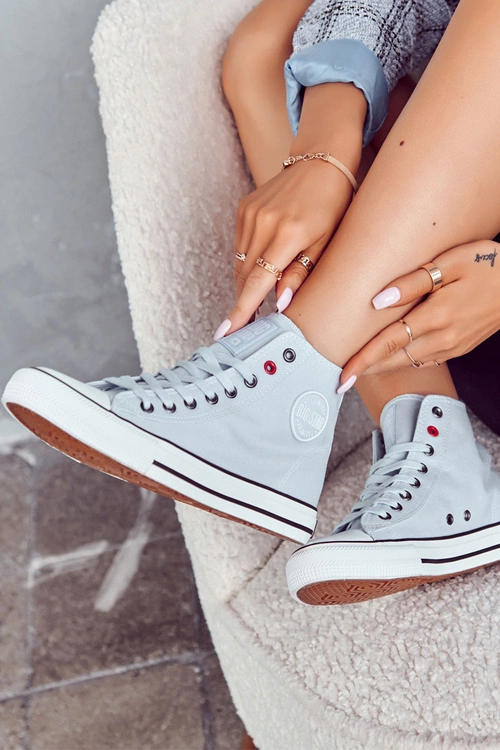 Damskie Wysokie Trampki Big Star JJ274209 Niebieskie