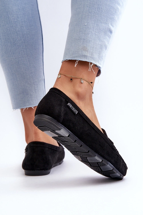 Mokasyny Damskie Eko Zamszowe Big Star NN274929 Memory Foam System Czarne