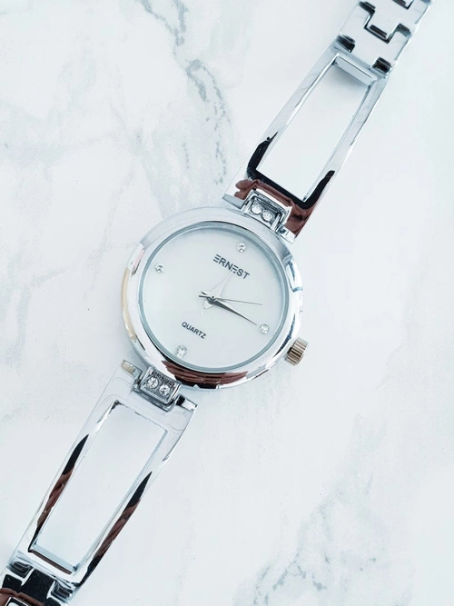 Ernest Damski Srebrny Zegarek na Bransolecie Claus