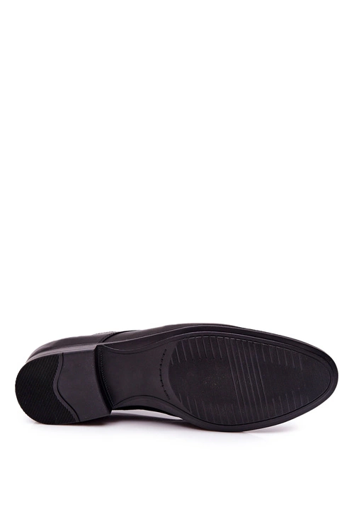 Eleganckie Skórzane Półbuty Bednarek 724 Czarne