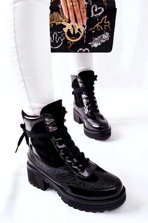 Botki Damskie Czarne Katanie