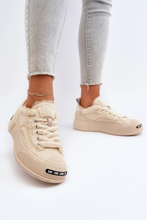 Damskie Sneakersy GOE NN2N4060 Beżowe