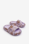 Dziecięce Lekkie Klapki W Misie Fioletowe Evitrapa