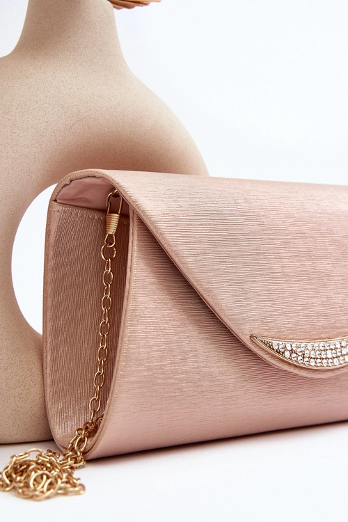 Wizytowa Torebka Kopertówka Na Łańcuszku Zarani Różowe Złoto