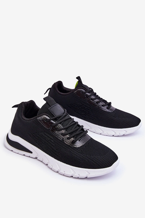 Męskie Klasyczne Buty Sportowe Czarno-Białe Santiago