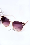 Okulary Przeciwsłoneczne Z Muchą Beżowe Ombre