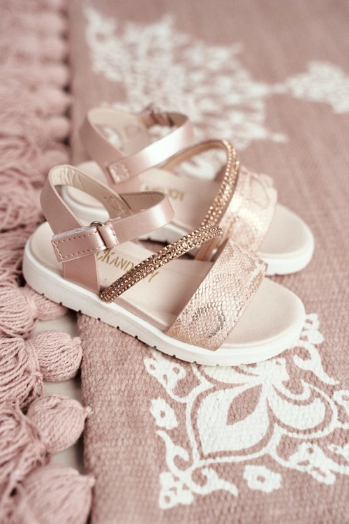 Dziecięce Sandałki Na Rzepy Dla Dziewczynki Różowe Lilo