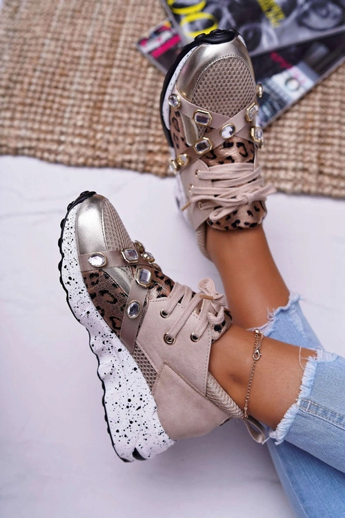 Sportowe Damskie Buty Lu Boo Beżowe Frency