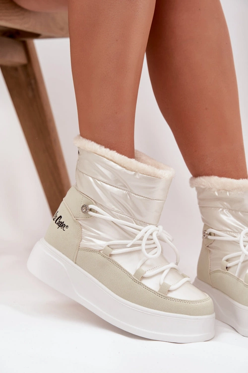 Śniegowce Damskie Na Platformie Lee Cooper LCJ-25-03-3815 Białe